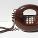 Vintage Western Electric Chocolate Brown Sculptura Doughnut Phone Telephone
