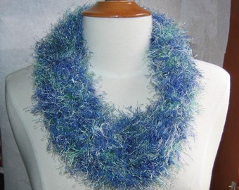 Caribbean and Denim Blues Neck Warmer Cowl