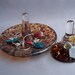 Hand Blown Art Glass Jewelry Tray and Ring Holder -Set of 2