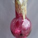 Hand Blown Art Glass Hummingbird Feeder