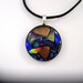 Circle of Color Fused Dichroic Glass Pendant
