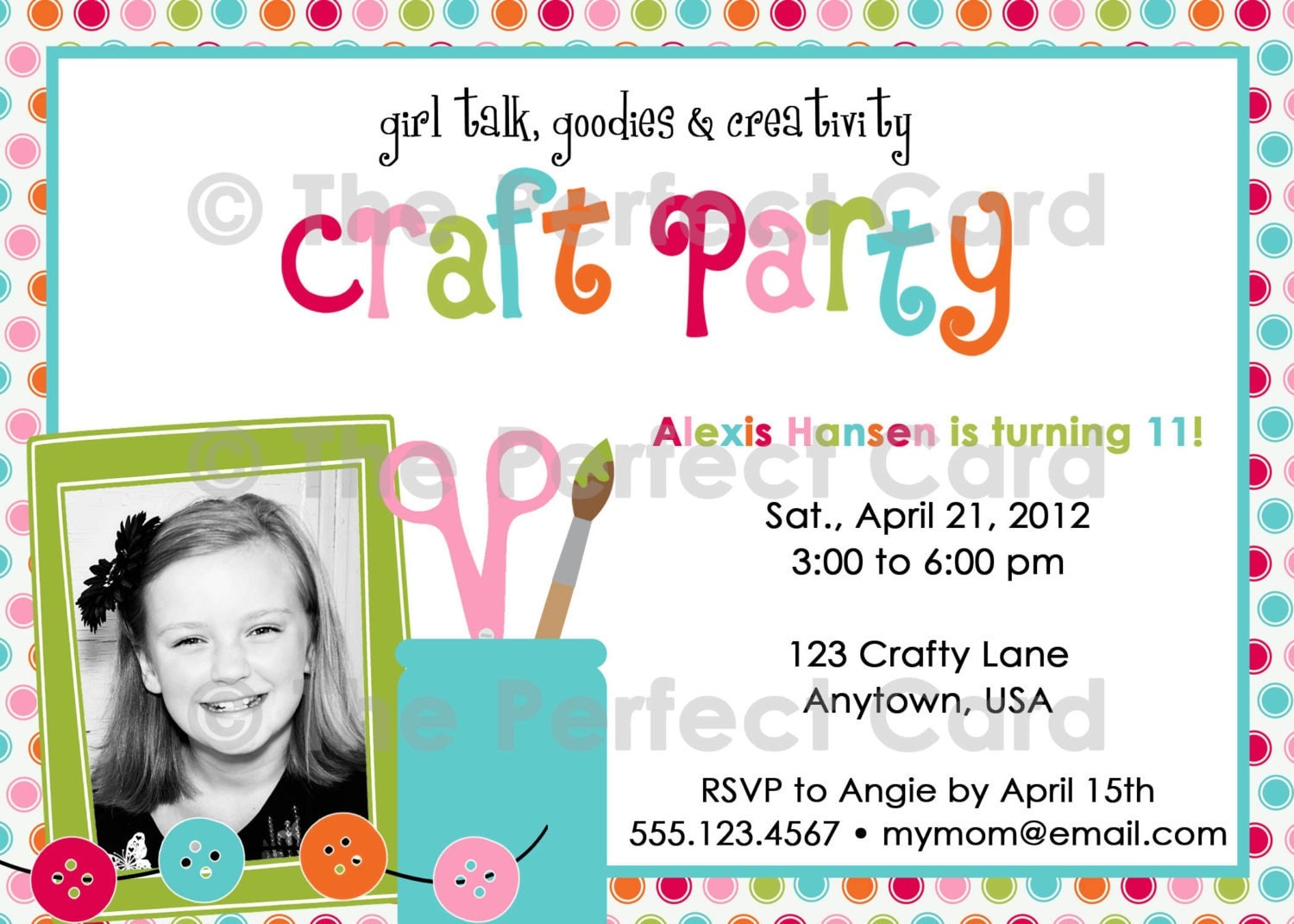 Craft Party Invitation 1