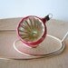 Vintage Mercury Glass Christmas Ornament Single Deep Indent Hand Painted Details Germany
