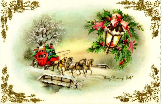 Eight Vintage Christmas Cards from late 1960s and early 1970s