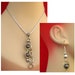 Modern Smokey Silver Framed Necklace & Earrings Jewelry Handmade Women's Fashion Accessories