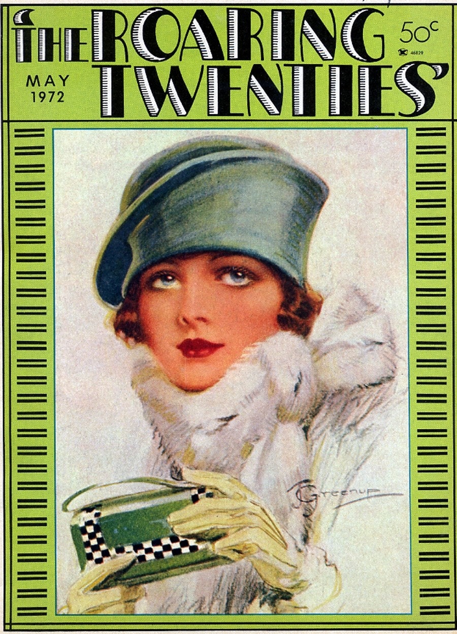 1972 The Roaring Twenties Magazine Flapper Art Deco