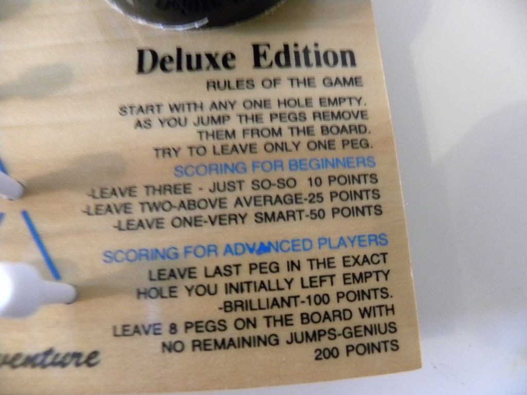 The Original IQ Tester Peg Board Game 1976