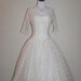 1950's Vintage Ivory Lace Circle Skirt ILLUSION Wedding Frock