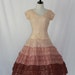 Vintage Ombre Lace 1950's Dress - Tiered Lace Ombre Gradient Mocha Latte Cappuccino Party Frock
