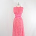 RESERVED for Martine .......Vintage 1950's Dress - Pink Mod ATOMIC Circles Full Skirt Criss Cross Party Frock
