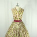 RESERVED for Simone..................Spring Dress - Large 1950's Sleeveless Silk Purple and Green Pleated Full Skirt Swing Frock