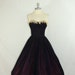 1950s Party Dress - Wonderful Vintage Navy Blue Silk Chiffon Strapless Circle Skirt Cocktail Wedding Party Frock