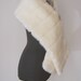 Vintage Faux Fur White Stole... Something Old for a Winter Wedding