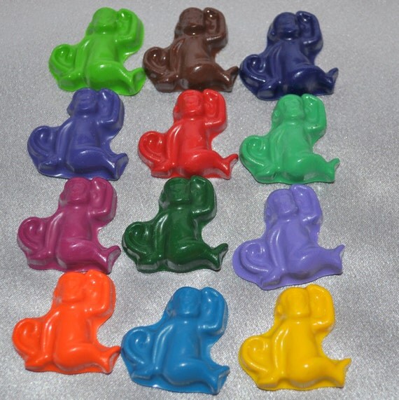 Recycled Crayons Monkey Shaped Total of 12. Il_570xn