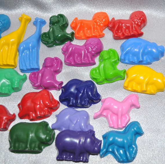 Recycled Crayons Animal Shaped Total of 22 Crayons. Il_570xn