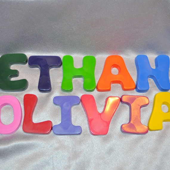 Recycled Crayons Name Letter shaped Total of 7 Letters Il_570xn
