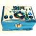 Blue Jewelry Box with Jewelry Collage