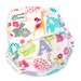 Fitted Cloth Diaper, OS, Flannel - Alphabet, Animals, elephants, hedgehogs, birds, rabbits, flowers, giraffe