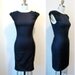 BOXING week sale - XS/SM only - Navy Sionara - Bodycon pinstripe stretch denim wiggle dress - Simone's Rose Fall fashion collection