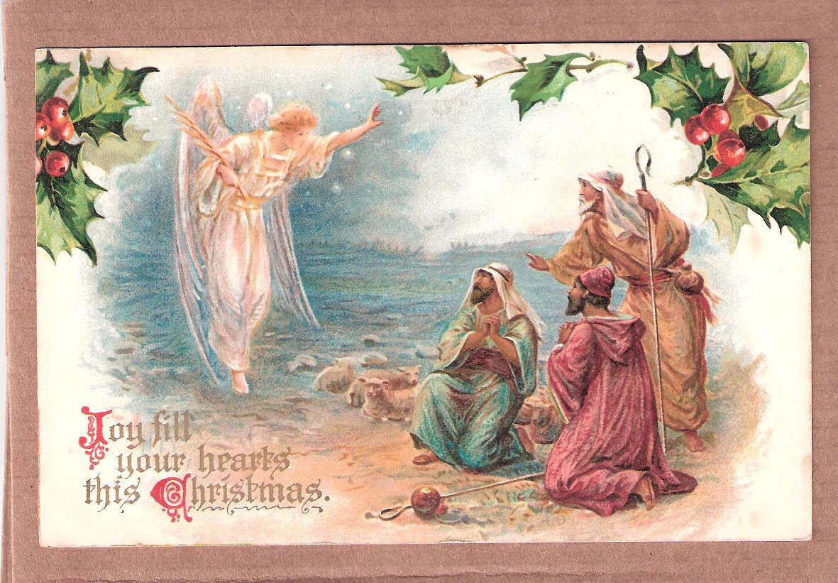 Angel Angelic nativity scene three wise men by THEPOSTCARDSHOP