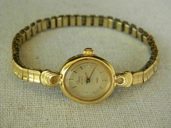 timex gold watch vintage
