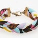 Hand Printed 'Tiger Stripe III' Braided Bracelet