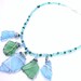 SALE - Mermaid's Tears Sea Glass Necklace in Gorgeous Aqua & Bottle Green-Beach Candies by Jessentials
