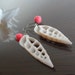 SALE - Seashell Slice Earrings with Pink Berry Beads - Beach Candies by Jessentials