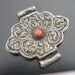 Coral and Silver Antique Prayer Box Ghau from Tibet