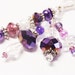 KeyChain/Bag Charm - Purple and Iridescent Beads (KC 4030)