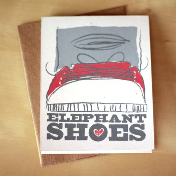 Elephant Shoes Greeting Card