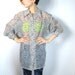 Dalmatian Black and White Sheer Velvet Blouse (L/XL)