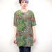 80s Jungle Leaf Print Silk Blouse (M/L)