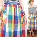 Rainbow Picnic Patch Pocket Skirt (XS/S)