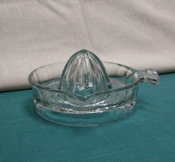 Items similar to Orange Juice Extractor Vintage Glass Reamer Juicer on Etsy