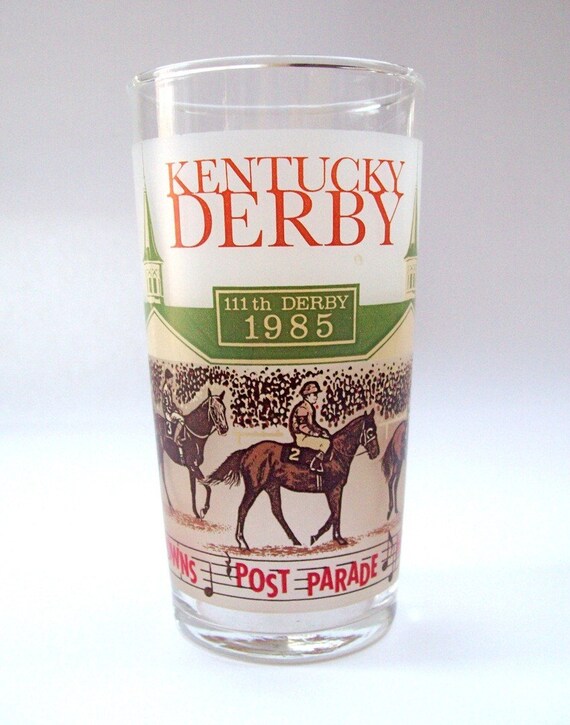 Vintage Official Kentucky Derby Glass 1985