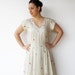 Vintage 1960s Cream Spring Day Dress