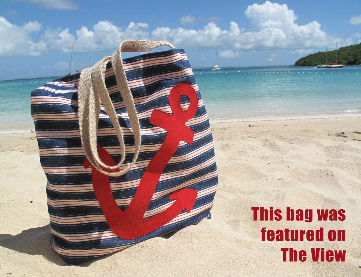 Anchor Beach Tote by HoneyPieDesign on Etsy