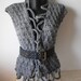 Sale - 25% off.Grey Hand Knitted Vest Cardigan Fall Fashion Office Fashion