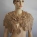 REDUCED Leaves Lace Crochet Shawl Capelet