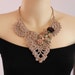 Reserved for Motorbee. Fall Fashion Beige Crochet Necklace Crochet Jewelry Lace