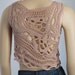 Cotton Beige Freeform Crochet Tank Top Summer Women