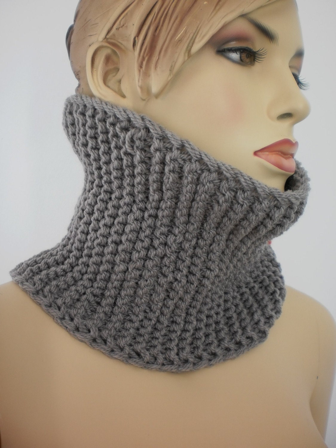 Fall Fashion Hand Knit Cowl Scarf Neck Warmer by levintovich