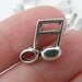 10 Music note charms 17 x 14mm tibetan silver ( FREE combined shipping )