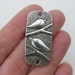 4 Bird connector charms 38 x 18mm tibetan silver ( FREE combined shipping )