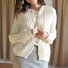 Vintage 1950's Creamy Cable Knit Cardiagn