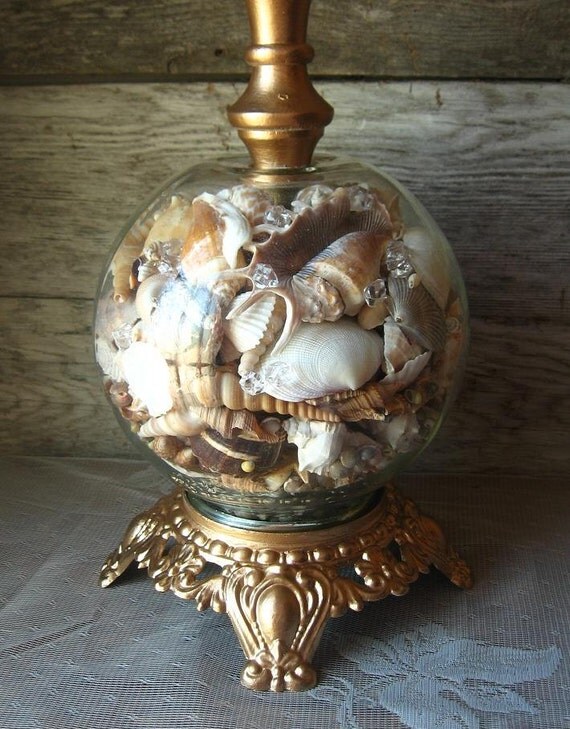 Recycled Vintage Nautical Sea Shell Lamp by happybdaytome ...