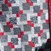 Black and White and Red - Reading quilt / Lap Throw / Coverlet