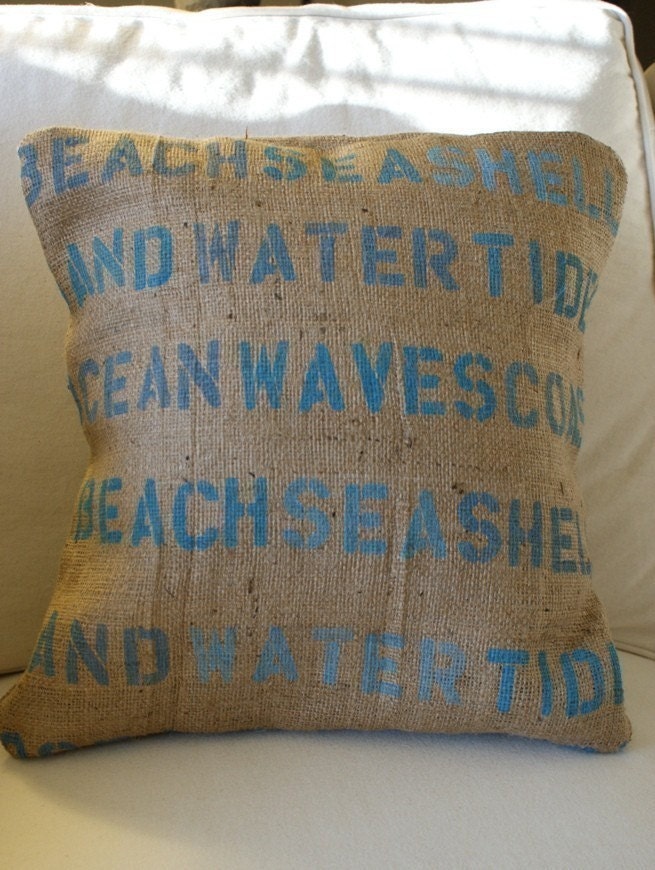 ORIGINAL Beach Cottage Pillow Cover