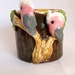 Porcelain galah bud vase, hand crafted